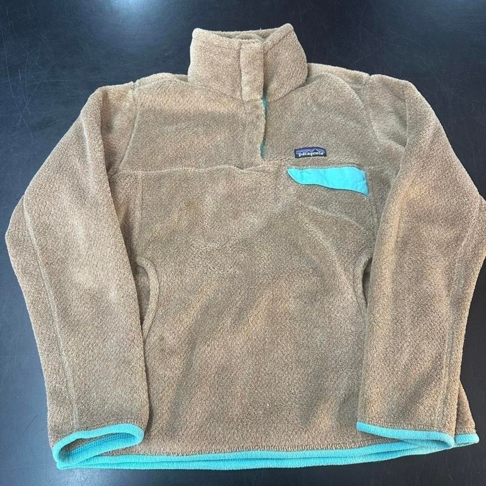 Women's Patagonia Brown and Blue Fleece Size‎ Small Outdoors Gorpcore